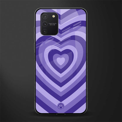 y2k purple hearts aesthetic glass case for samsung galaxy a91 image