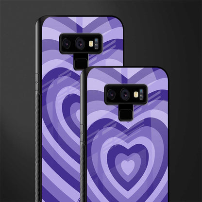 y2k purple hearts aesthetic glass case for samsung galaxy note 9 image-2