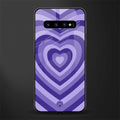 y2k purple hearts aesthetic glass case for samsung galaxy s10 plus image