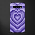 y2k purple hearts aesthetic glass case for samsung galaxy s10 plus image