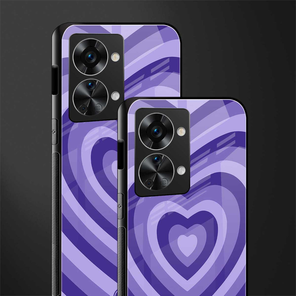 y2k purple hearts aesthetic glass case for phone case | glass case for oneplus nord 2t 5g