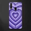 y2k purple hearts aesthetic glass case for vivo y12 image