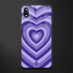 y2k purple hearts aesthetic glass case for vivo y1s without fingerprint image
