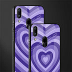y2k purple hearts aesthetic glass case for vivo y93 image-2