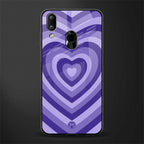 y2k purple hearts aesthetic glass case for vivo y95 image
