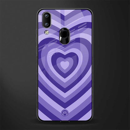 y2k purple hearts aesthetic glass case for vivo y91 image