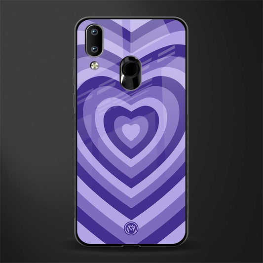 y2k purple hearts aesthetic glass case for vivo y91 image