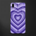 y2k purple hearts aesthetic glass case for vivo v11 pro image