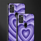 y2k purple hearts aesthetic glass case for samsung galaxy a21s image-2