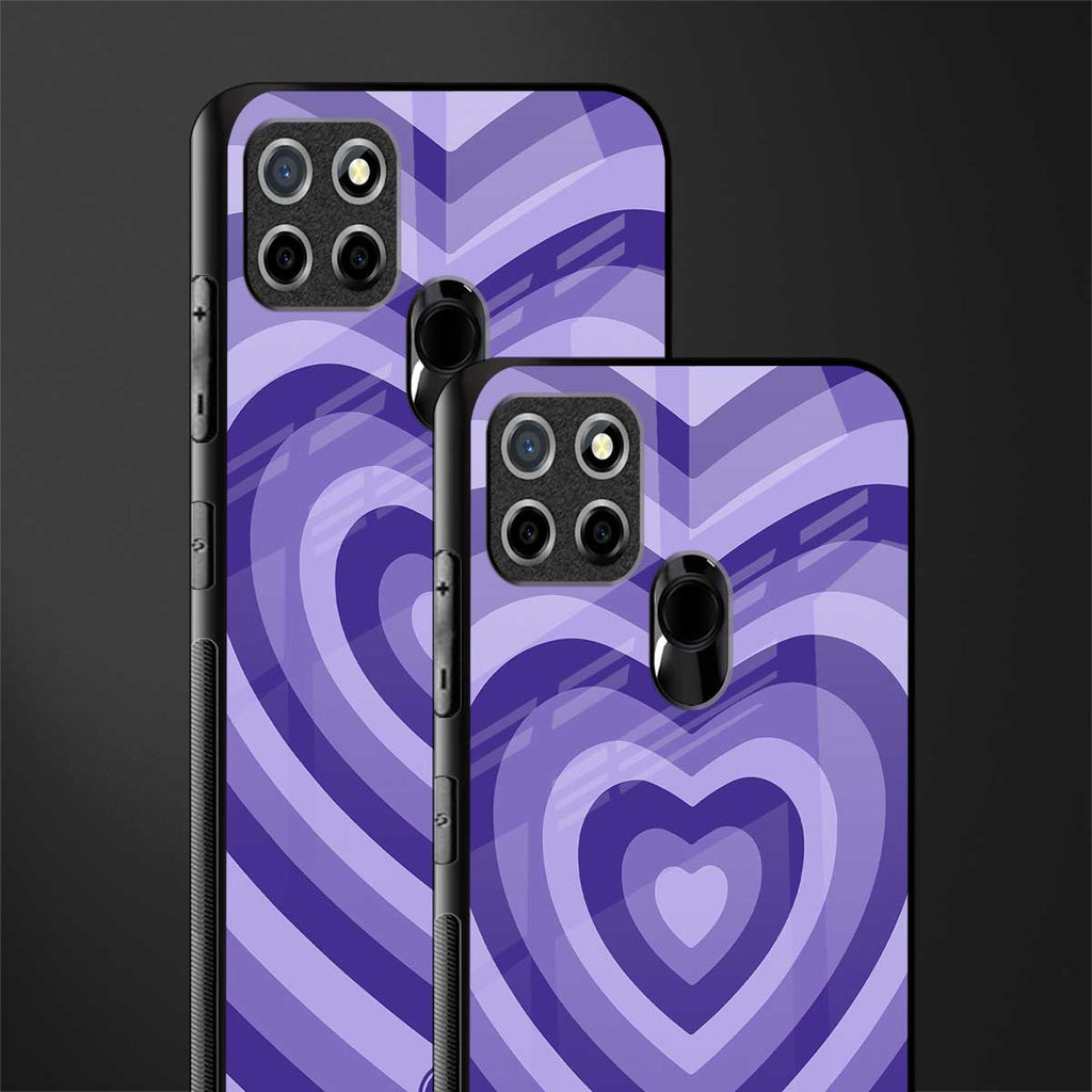 y2k purple hearts aesthetic glass case for realme c25 realme c25s image-2
