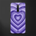 y2k purple hearts aesthetic glass case for realme x2 pro image
