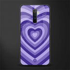 y2k purple hearts aesthetic glass case for realme x2 pro image