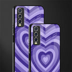 y2k purple hearts aesthetic glass case for vivo y20i vivo y20t image-2