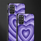 y2k purple hearts aesthetic glass case for oneplus 8t image-2