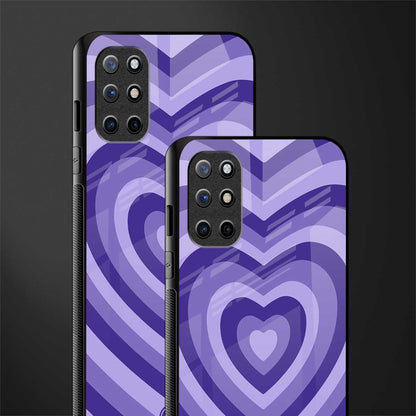 y2k purple hearts aesthetic glass case for oneplus 8t image-2