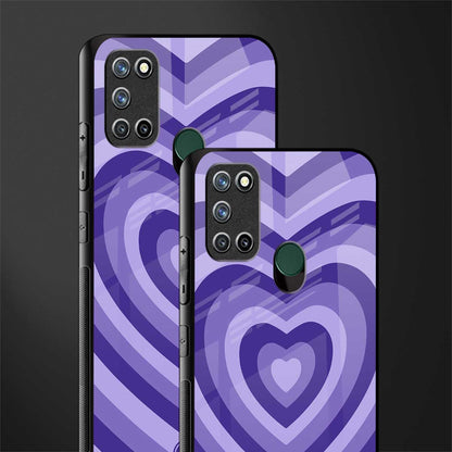 y2k purple hearts aesthetic glass case for realme 7i image-2