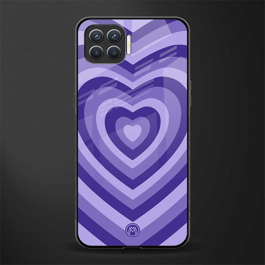 y2k purple hearts aesthetic glass case for oppo f17 image