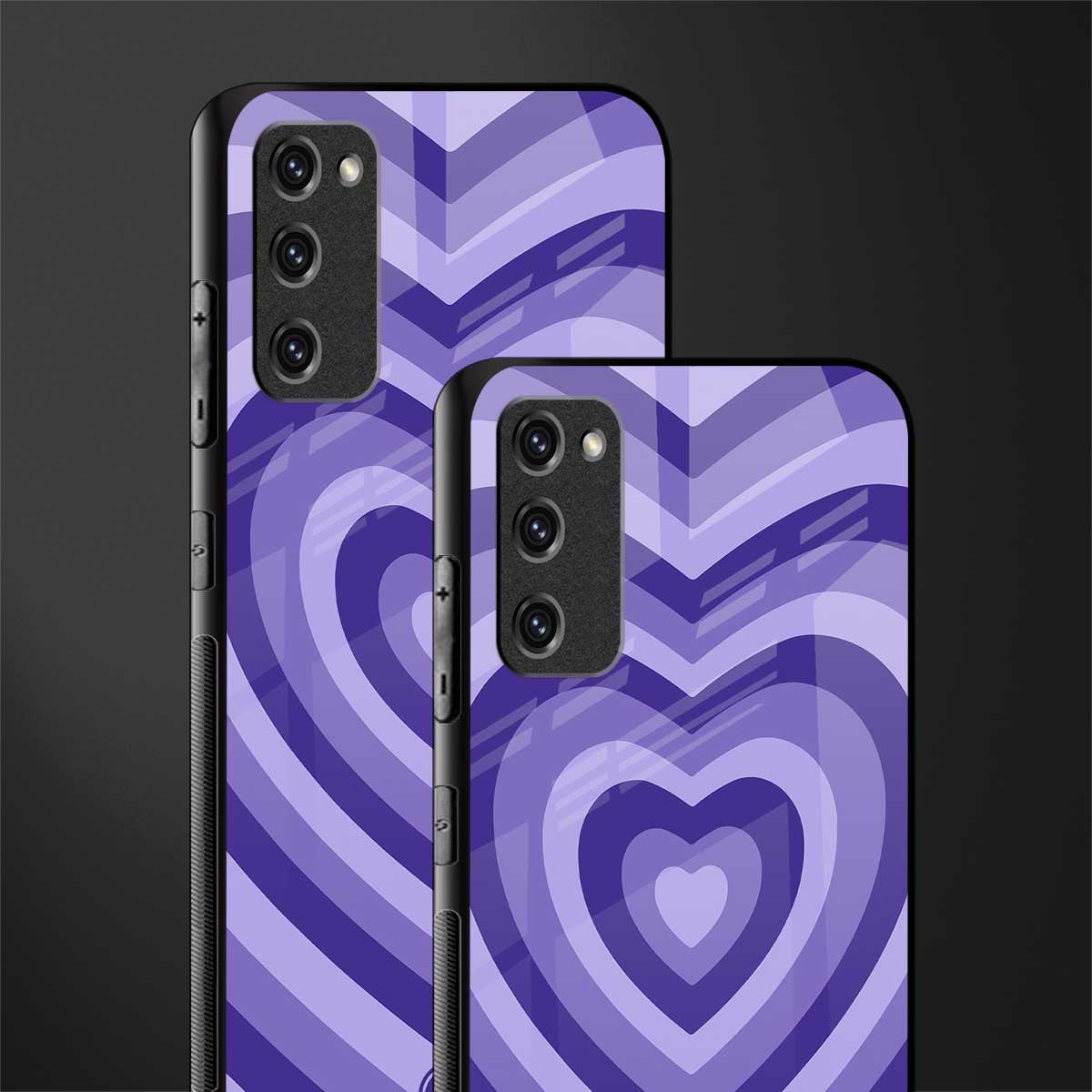 y2k purple hearts aesthetic glass case for samsung galaxy s20 fe image-2