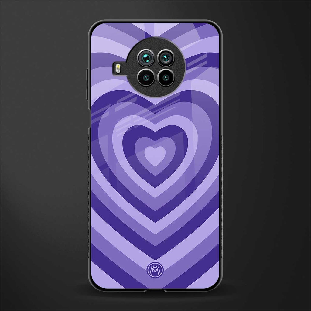 y2k purple hearts aesthetic glass case for mi 10i image