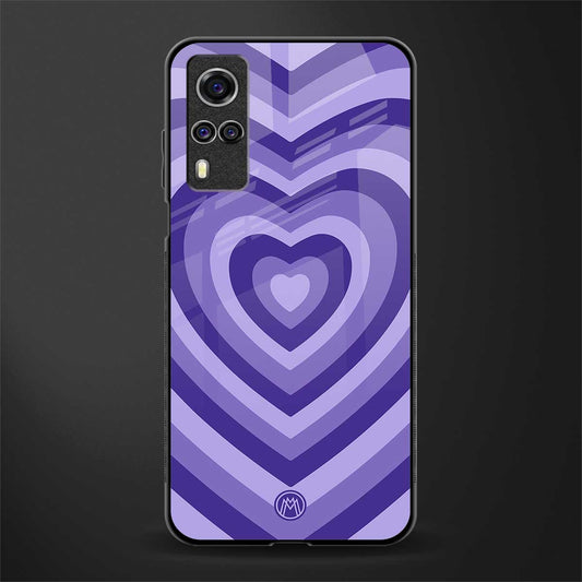 y2k purple hearts aesthetic glass case for vivo y53s image