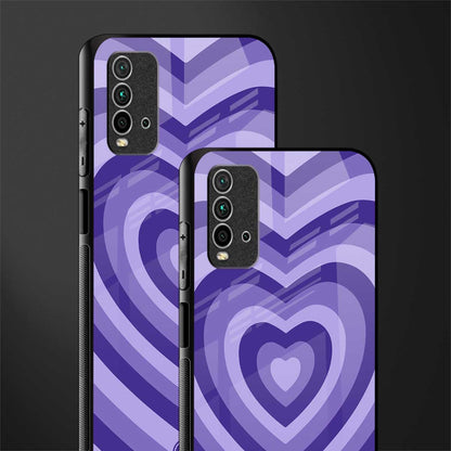 y2k purple hearts aesthetic glass case for redmi 9 power image-2