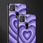 y2k purple hearts aesthetic glass case for redmi 9c image-2