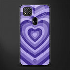 y2k purple hearts aesthetic glass case for redmi 9c image