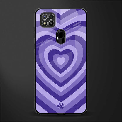 y2k purple hearts aesthetic glass case for redmi 9c image