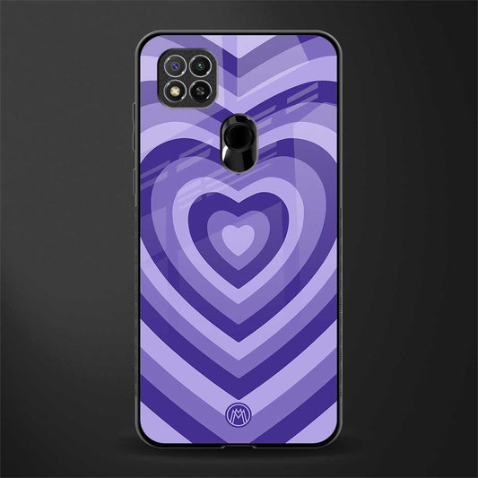 y2k purple hearts aesthetic glass case for redmi 9c image