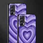 y2k purple hearts aesthetic glass case for realme x7 image-2