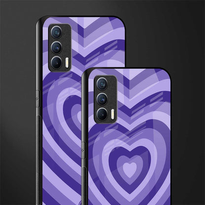 y2k purple hearts aesthetic glass case for realme x7 image-2