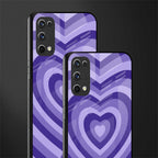 y2k purple hearts aesthetic glass case for realme x7 pro image-2