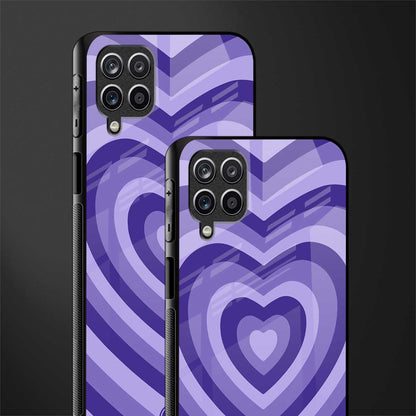 y2k purple hearts aesthetic glass case for samsung galaxy m12 image-2