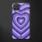 y2k purple hearts aesthetic glass case for samsung galaxy a12 image