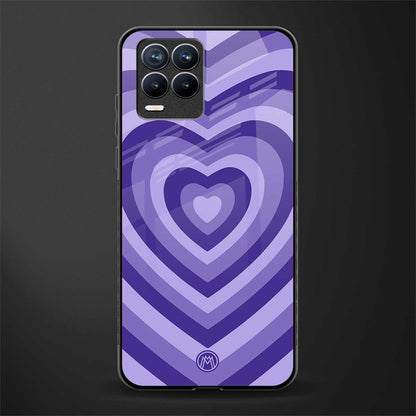 y2k purple hearts aesthetic glass case for realme 8 pro image