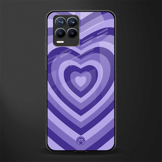y2k purple hearts aesthetic glass case for realme 8 4g image