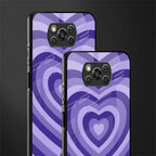 y2k purple hearts aesthetic glass case for poco x3 pro image-2