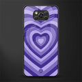 y2k purple hearts aesthetic glass case for poco x3 image
