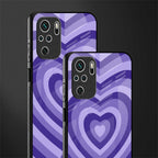 y2k purple hearts aesthetic glass case for redmi note 10 image-2