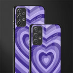 y2k purple hearts aesthetic glass case for samsung galaxy a52s 5g image-2