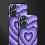 y2k purple hearts aesthetic glass case for oneplus 9 pro image-2