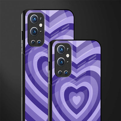 y2k purple hearts aesthetic glass case for oneplus 9 pro image-2