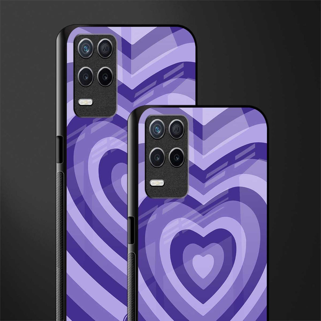 y2k purple hearts aesthetic glass case for realme narzo 30 5g image-2
