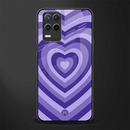 y2k purple hearts aesthetic glass case for realme 8 5g image