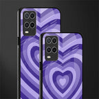 y2k purple hearts aesthetic glass case for oppo a54 image-2