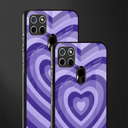 y2k purple hearts aesthetic glass case for realme c21 image-2