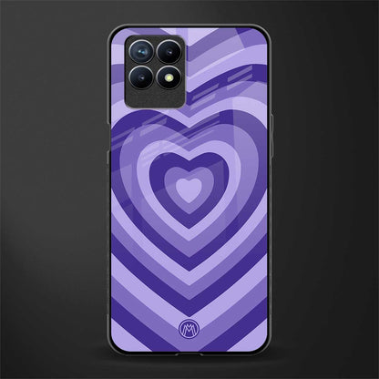 y2k purple hearts aesthetic glass case for realme 8i image