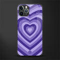 y2k purple hearts aesthetic glass case for iphone 11 pro max image