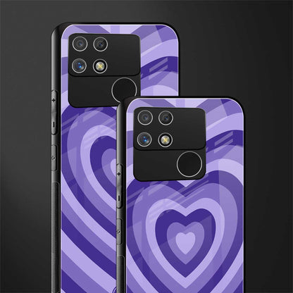y2k purple hearts aesthetic back phone cover | glass case for realme narzo 50a