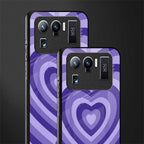 y2k purple hearts aesthetic glass case for mi 11 ultra 5g image-2